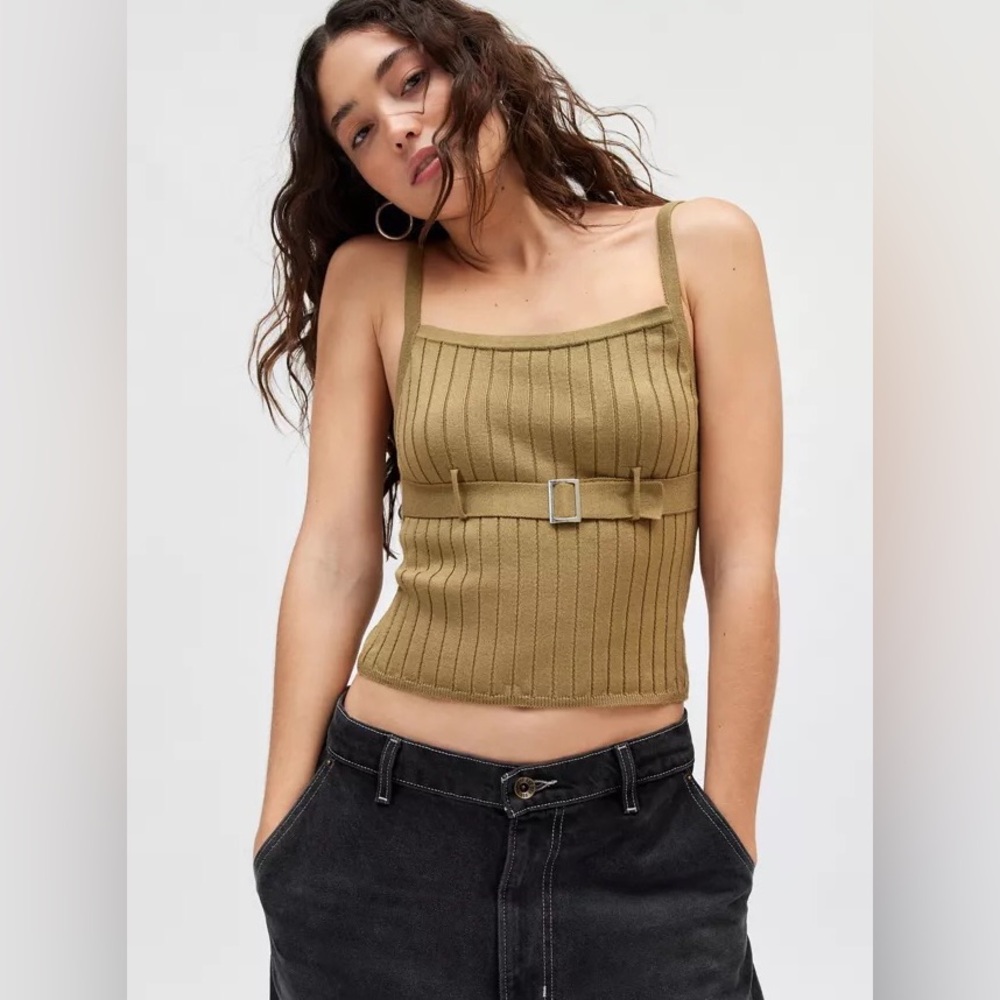 UO Silence + Noise Florence Sweater Cami Top